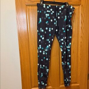 Stylish women’s workout Leggings with Blue and Black Design